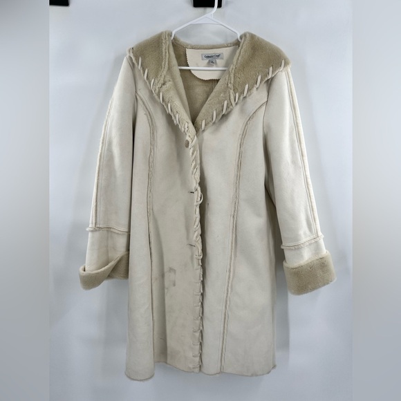 Coldwater Creek Jackets & Blazers - Coldwater Creek white faux leather jacket size M